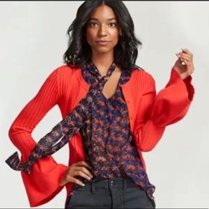 CAbi Bonus Multicolor Blouse only #3428 Size Large